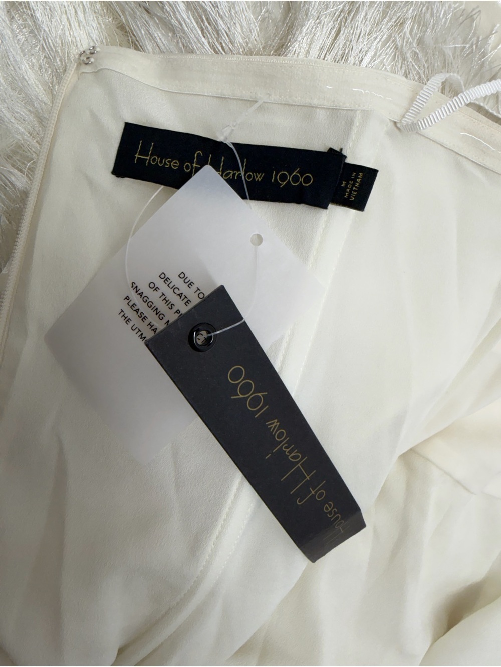 House of Harlow 1960 x REVOLVE Hera Fringe Maxi Dress in Ivory white strapless - Picture 6 of 6